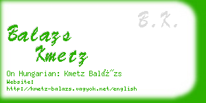 balazs kmetz business card